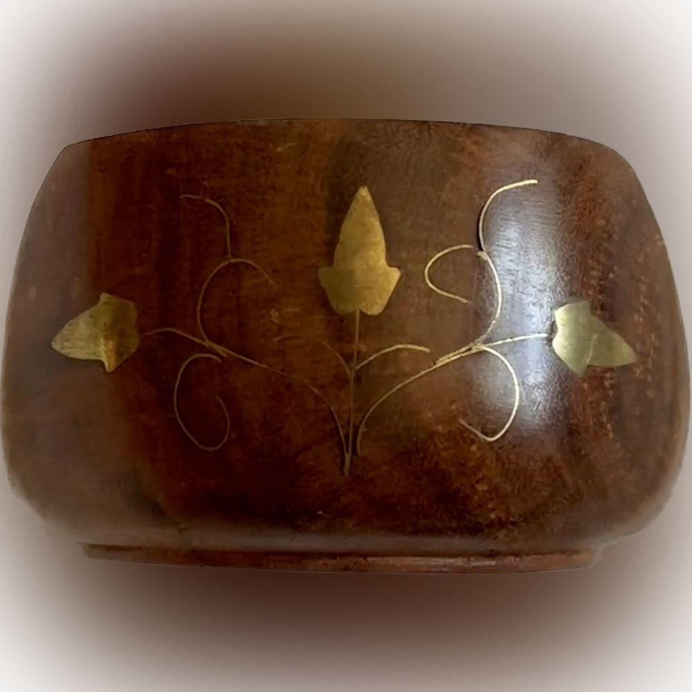 Antique Handmade Wooden Coaster Set Beautiful India Made Hand Carved Designs - Picture 4 of 12
